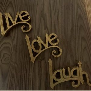 Live..Laugh...LOVE Gold Home Decor